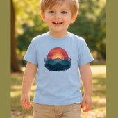 Painted Mountain Sunset – Outdoors Nature Explorer Baby T-shirt