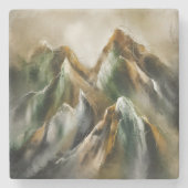 Painted Mountains Steinuntersetzer (Vorderseite)