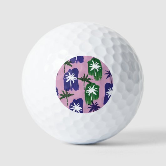 Painted Palm, Navy Blue Green. Golfball (Vorderseite)