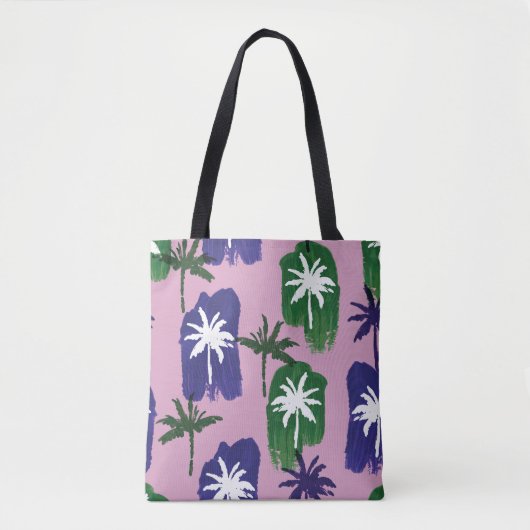 Painted Palm, Navy Blue Green. Tasche (Vorderseite)