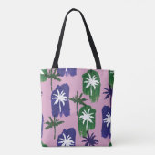 Painted Palm, Navy Blue Green. Tasche (Rückseite)