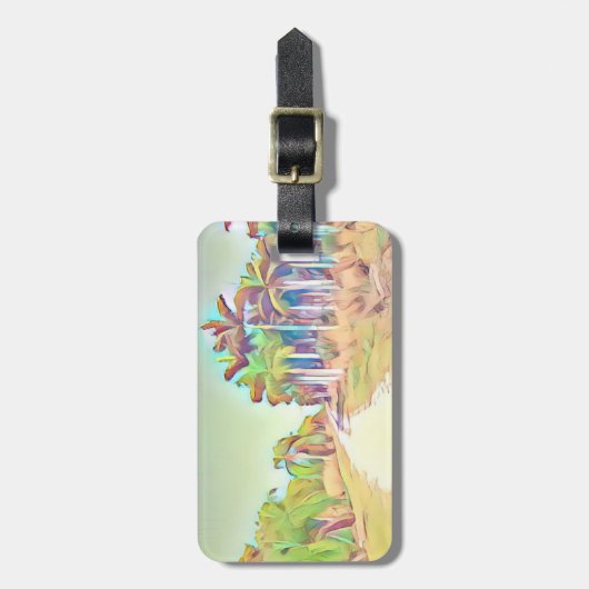 Painted Palm Road Gepäckanhänger (Vorderseite vertikal)