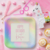 Painted Pastel Paper Plate Pappteller (Party)