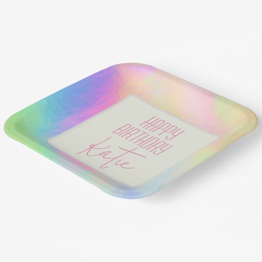 Painted Pastel Paper Plate Pappteller (Gewinkelt)