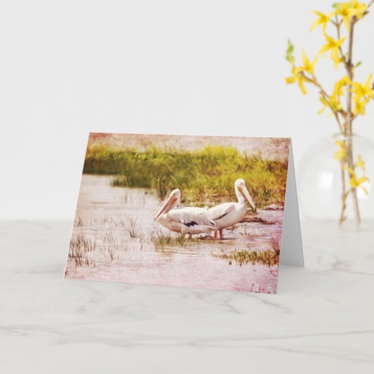 Painted Pelicans Scripture Card Römer 15:2 Karte (Gelbe Blume)