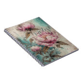 Painted Peonies - Notebook Notizblock (Rechte Seite)