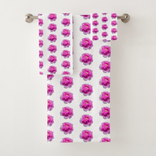 Painted Peony Badhandtuch Set (Insitu)