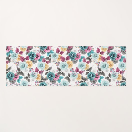 Painted Petals Yogamatte (Vorderseite (Horizontal))