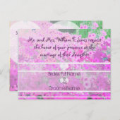 Painted Petunias Hochzeit Einladungen (Vorne/Hinten)