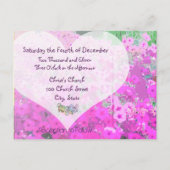 Painted Petunias Hochzeit Einladungen (Rückseite)