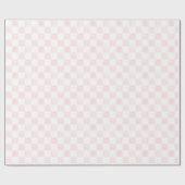 Painted Pink and White Check Checkerboard Pattern Geschenkpapier (Flach)
