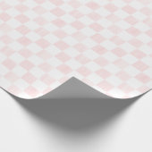 Painted Pink and White Check Checkerboard Pattern Geschenkpapier (Ecke)