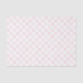 Painted Pink and White Check Checkerboard Pattern Seidenpapier (Vorderseite)