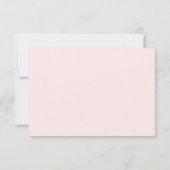 Painted Pink Checkerboard Pattern Wedding RSVP Karte (Rückseite)