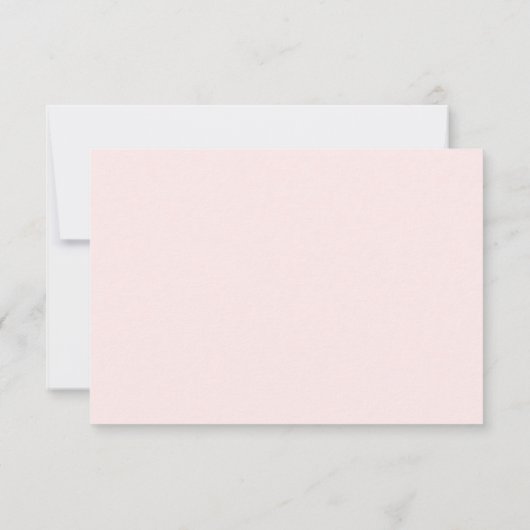 Painted Pink Checkerboard Pattern Wedding RSVP Karte (Rückseite)