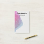 Painted Pink Rainbow Business Post-it Klebezettel (Auf Schreibtisch)