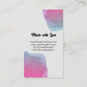 Painted Pink Rainbow Juwelier Business Card Visitenkarte (Rückseite)