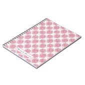 Painted pink roses and gold glitter notebook notizblock (Linke Seite)