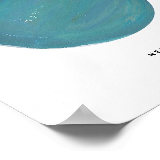 Painted Planet Neptun Art Print Poster (Ecke)