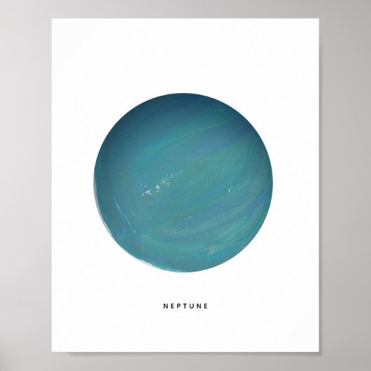 Painted Planet Neptun Art Print Poster (Vorne)