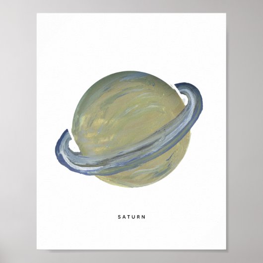 Painted Planet Saturn Art Print Poster (Vorne)