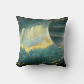 Painted Planet Sky Art von Heva Weva Green und Gol Kissen (Vorderseite)