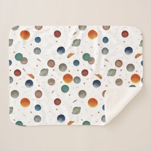 Painted Planets Baby Sherpadecke (Vorderseite (Horizontal))