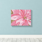 Painted Poinsettia Weihnachtsfeier Blume Leinwanddruck (Insitu (Holzboden))