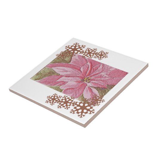Painted Poinsettia Weihnachtslied Blume Tile Fliese (Seite)
