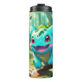 Painted Pokémon Bulbasaur Chasing Butterflies Thermosbecher (Vorderseite)