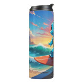 Painted Pokémon Squirtle Surfing Travel Mug Thermosbecher (Nach links gedreht)