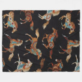Painted Ponies Fleece Blanket (Vorderseite (Horizontal))