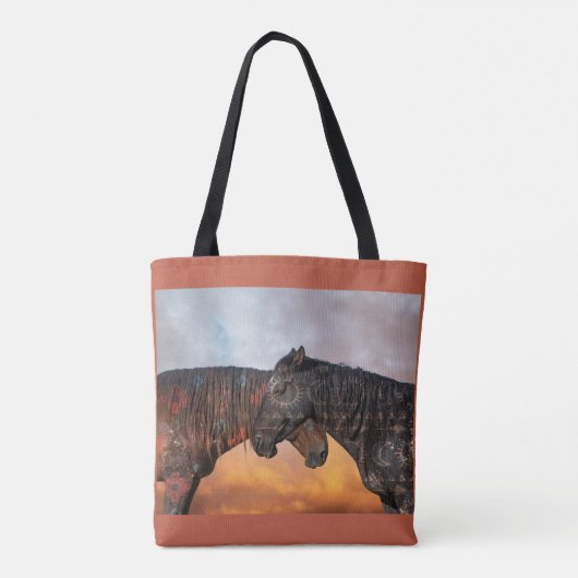 Painted Ponies Tote Bag Tasche (Rückseite)