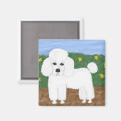 Painted Poodle Magnet (Vorderseite/Rückseite)