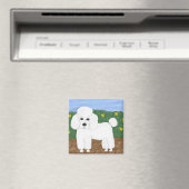Painted Poodle Magnet (In Situ (Geschirrspüler))