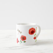Painted Poppies Bone China Tasse (Vorderseite Rechts)