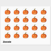 Painted Pumpkin Face Runder Aufkleber (Blatt)
