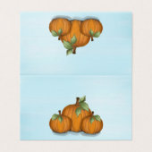 Painted Pumpkins Blank Platzkarte (Außenseite Aufgefaltet)