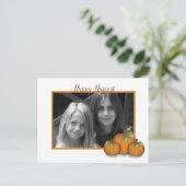Painted Pumpkins Holiday Postkarte (Stehend Vorderseite)