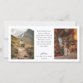 Painted Red Ribbon Long Landscape Holiday Photo (Rückseite)