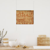 Painted relief depicting poster (Küche)