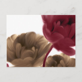 Painted Roses - Burgundy and Burlap Postkarte