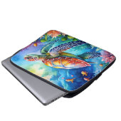 Painted Sea Turtle Laptopschutzhülle (Vorne Knopf)