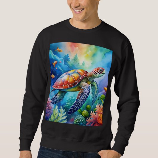 Painted Sea Turtle Sweatshirt (Vorderseite)