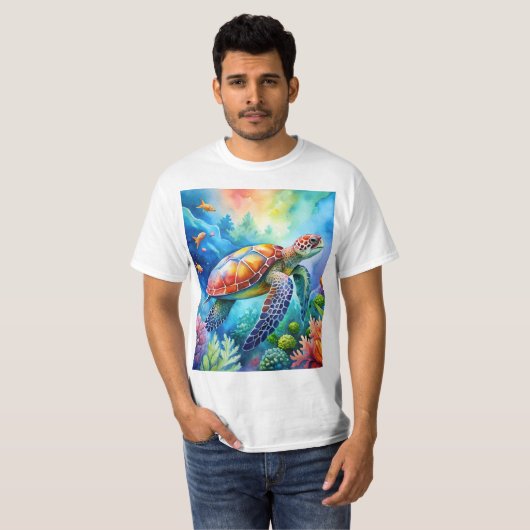 Painted Sea Turtle  T-Shirt (Vorne ganz)