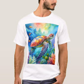 Painted Sea Turtle  T-Shirt (Vorderseite)