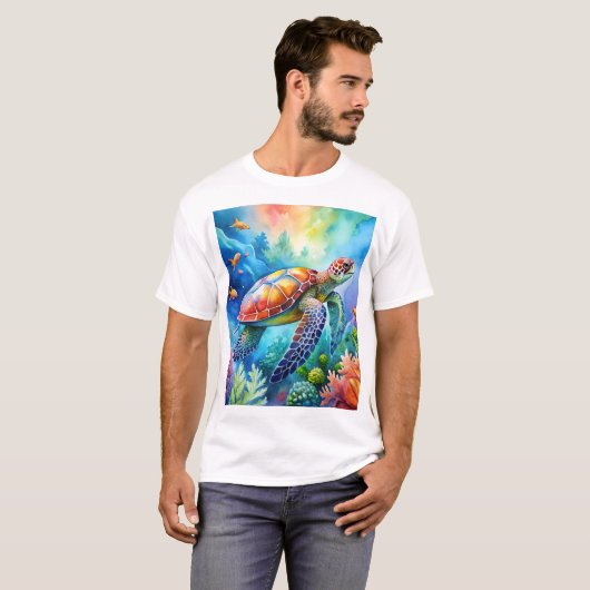 Painted Sea Turtle  T-Shirt (Vorne ganz)