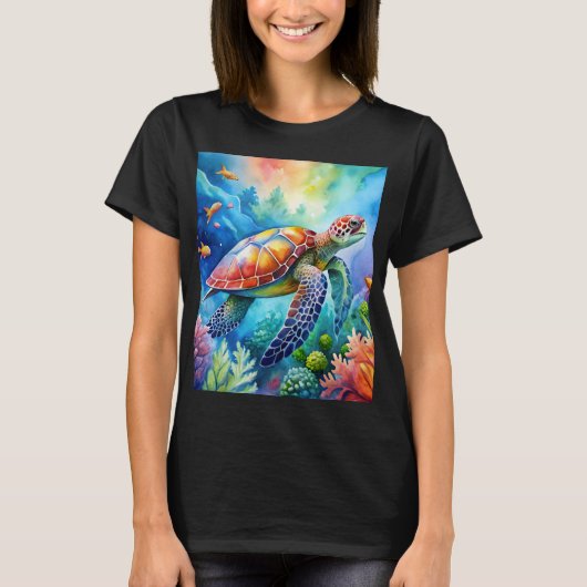 Painted Sea Turtle T-Shirt (Vorderseite)