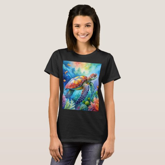 Painted Sea Turtle  T-Shirt (Vorne ganz)