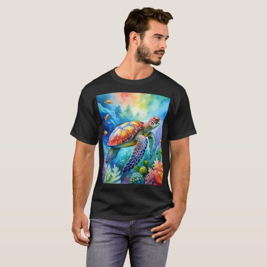 Painted Sea Turtle T-Shirt (Vorne ganz)